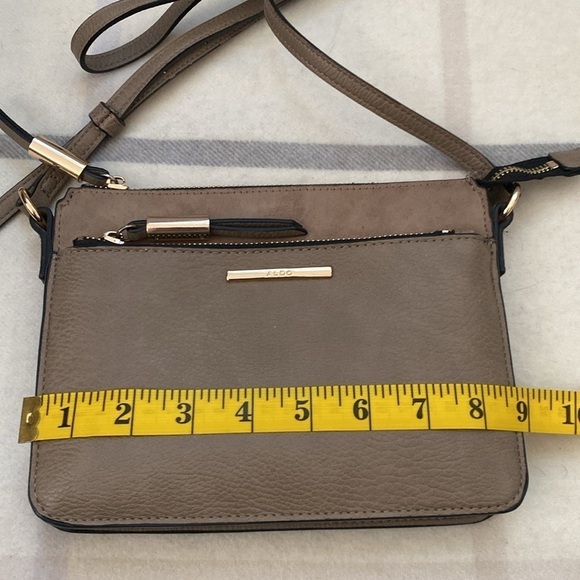ALDO Light Brown Faux Leather Crossbody Purse, Adjustable Strap - Picture 11 of 13